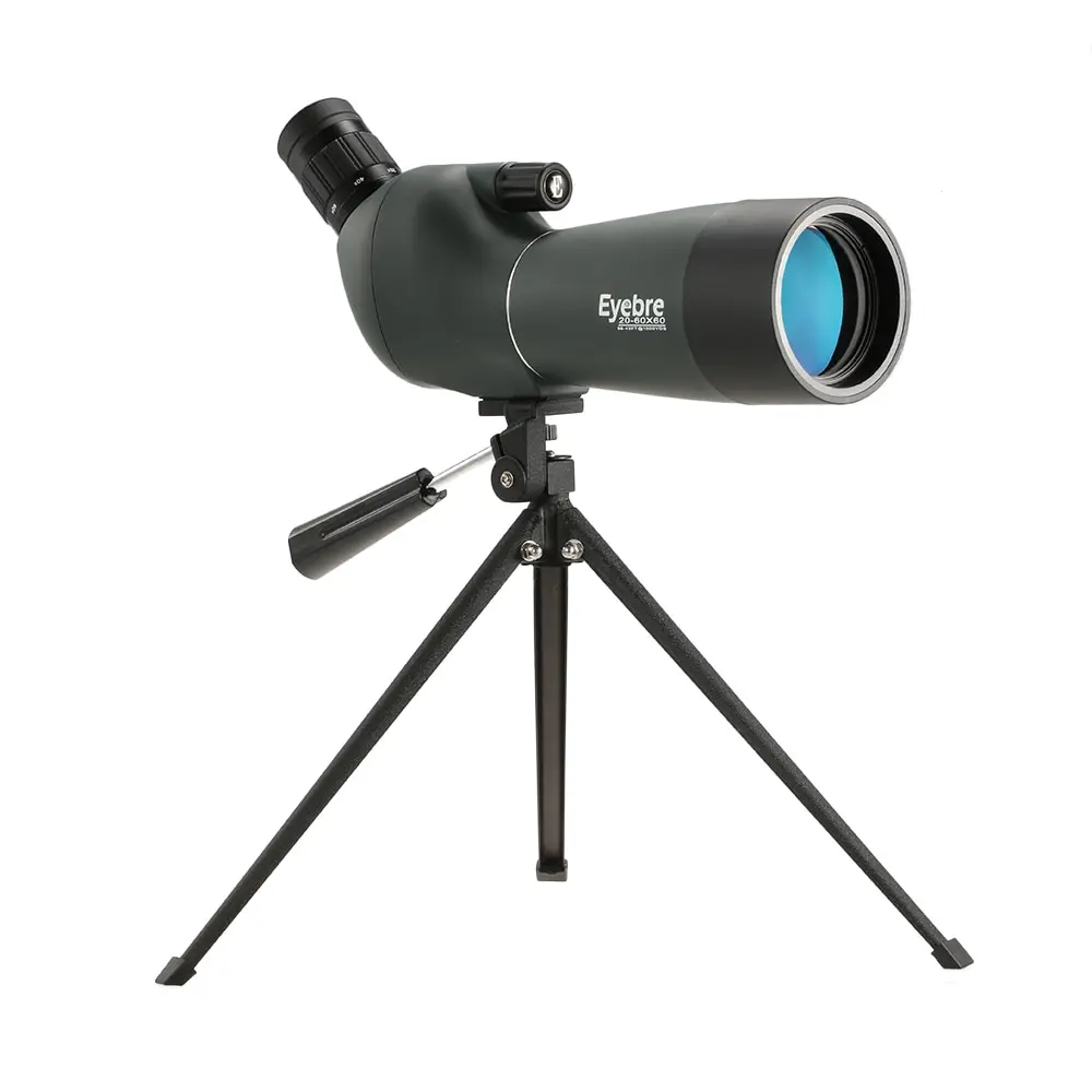 

20-60x60 Angled Waterproof Spotting Scope Outdoor Hiking Bird Watching Portable HD Monocular Telescope with Tripod Carry Case