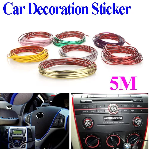 5M Car Auto Decoration Sticker Thread indoor pater Interior Exterior Body Modify Decal 8 Colors Drop Shipping 1pc |