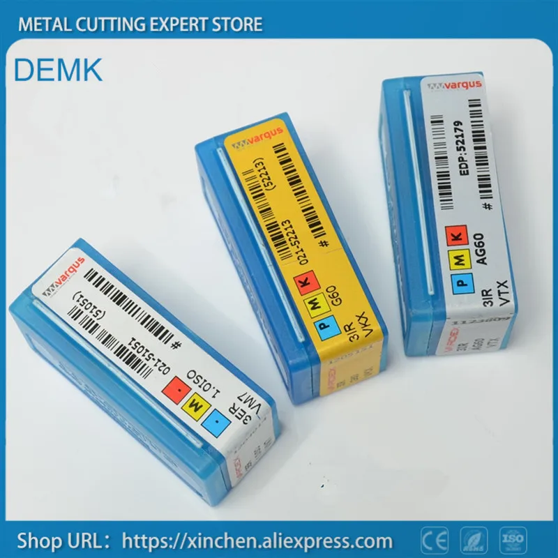 

Vargus 3ER VTX Carbide Threaded Inserts Same as 16ER, for SER External Threading Tool Steel Stainless Steel Machining Lathe