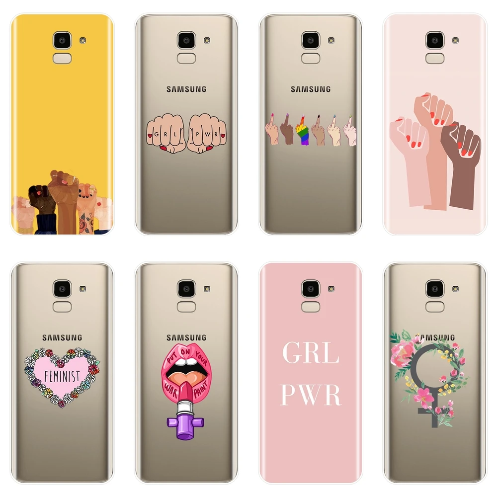 Задняя крышка для Samsung Galaxy J3 J5 J7 2015 2016 2017 J4 J6 J8 Plus 2018 J2 Prime Женский Мягкий