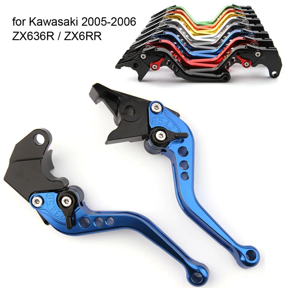 

Six Gear Lever for Kawasaki Ninja ZX6R 2005 2006 Motorcycle Accessories CNC Adjustable Clutch Drum Brake Lever ZX6RR ZX636R