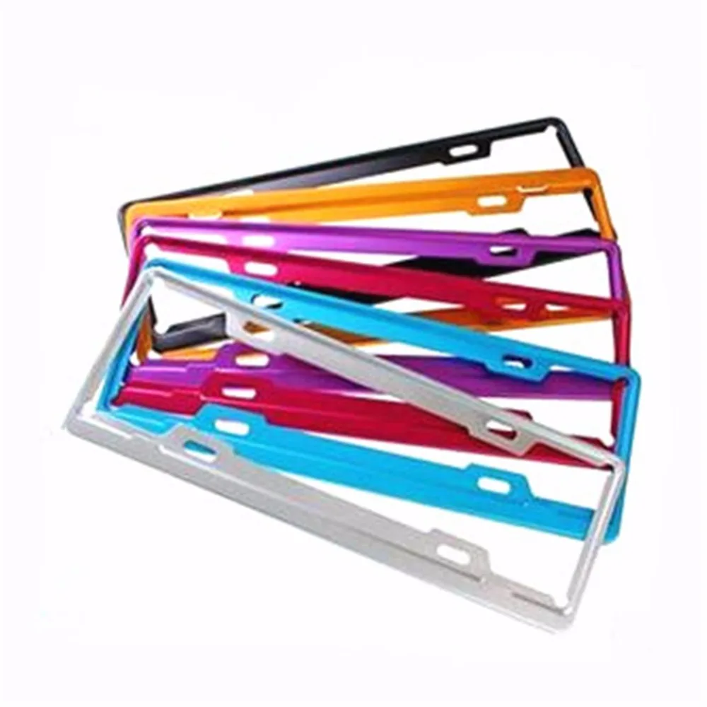 2X Car Styling License Plate Frame Aluminum Alloy Universal License Plate Holder Car Accessories