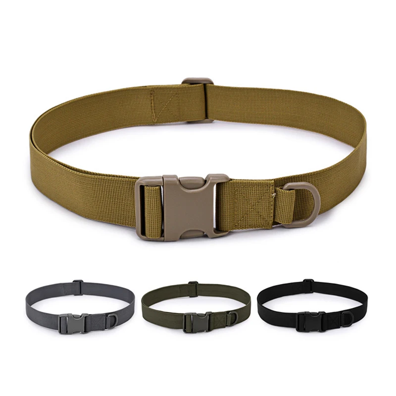Men's Tactical Belt Military Army Simple Wear Bag Nylon Waist Belt