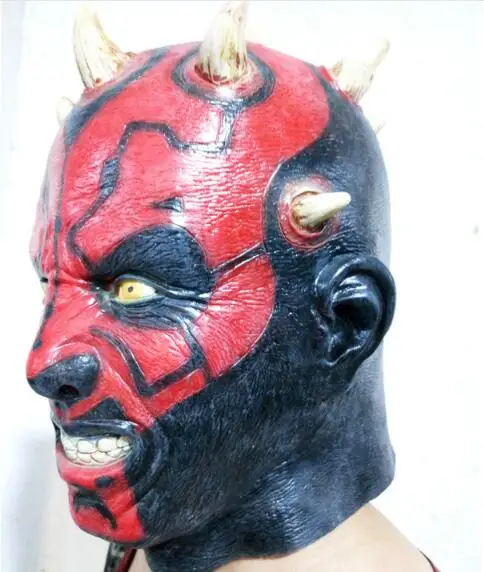

New Movie Scary Star Wars Darth Maul Adult Full Latex Masks Costume Cosplay Party Masks Halloween Costume Props Wholesale