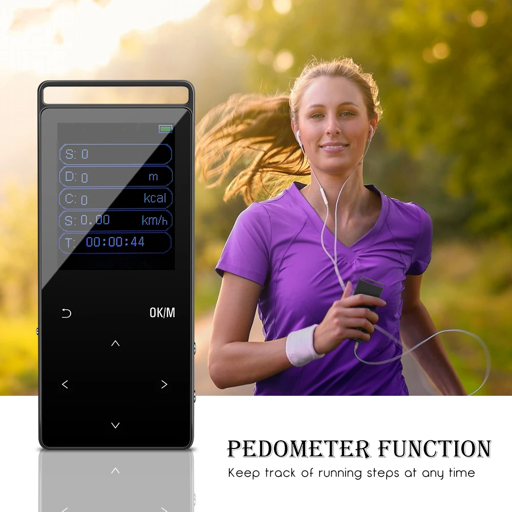 16G Bluetooth HiFi Digital MP3 Music Player 50 Hours Audio Playback Support up to 64GB Lossless Recorder FM Pedometer for Iphone bluetooth-music-player : image 16G Bluetooth HiFi Digital MP3 Music Player 50 Hours Audio Playback Support up to 64GB Lossless Recorder FM Pedometer for Iphone bluetooth-music-player