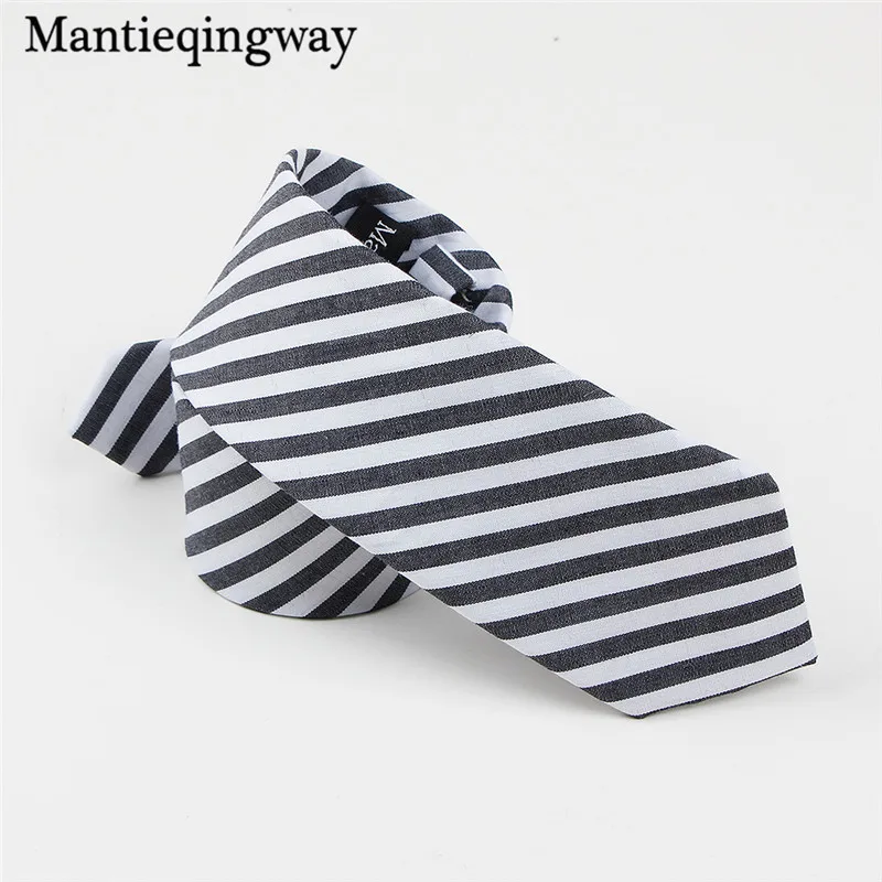 Mantieqingway 6 см Повседневное хлопок галстук тощий Средства ухода за кожей Шеи Галстуки для Для мужчин Классический Полосатый & Plaid Tie Для женщин