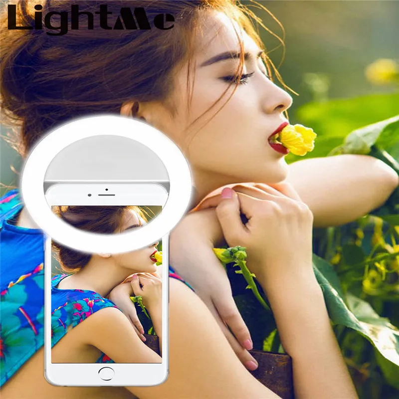 Selfie Protable Flash Phone Photographic Lighting Photography Ring Light for Smartphone iPhone Samsung White Black Led