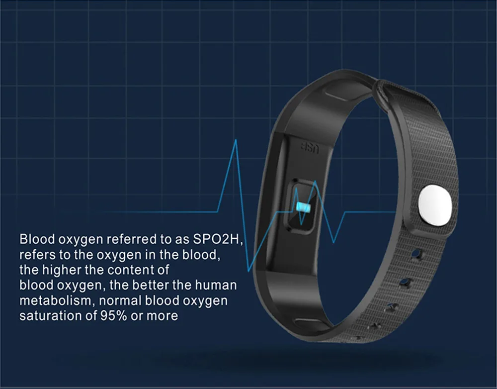 Мода Bluetooth умный Браслет IP68 Водонепроницаемый Поддержка сердечного ритма Приборы для измерения артериального давления крови кислородом