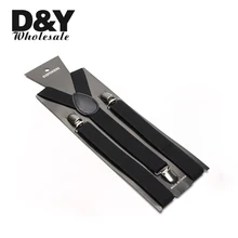 shipping-2.5cm/1 inch широкий "черный" цвет Подтяжки для женщин унисекс Clip-On брекеты Тонкий эластичный чулок Y-сзади Подтяжки для женщин/Gallus