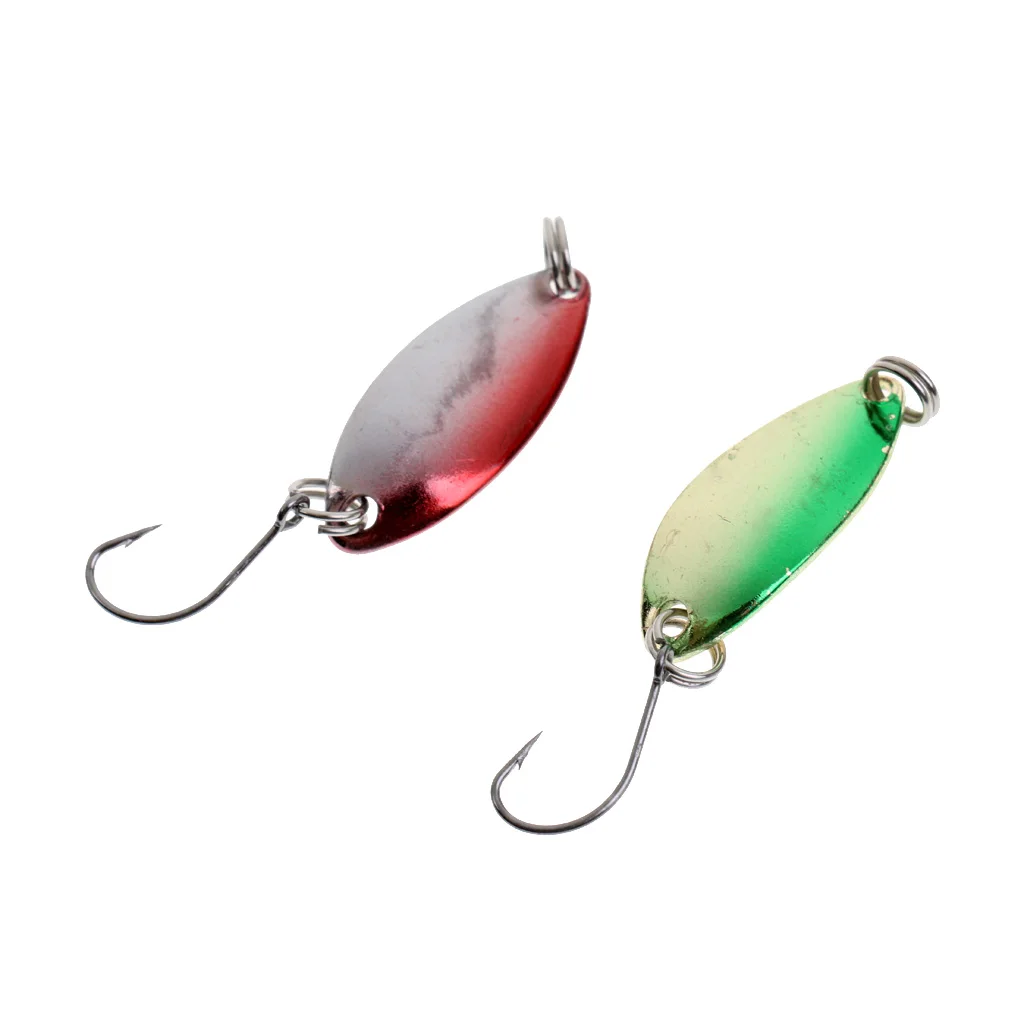 6pcs/Lot Paillette Fishing Lure Hard Bait Spoon Sequins Metal Lures with Barbed Hooks Set for Perch Herring Topwater Fishing