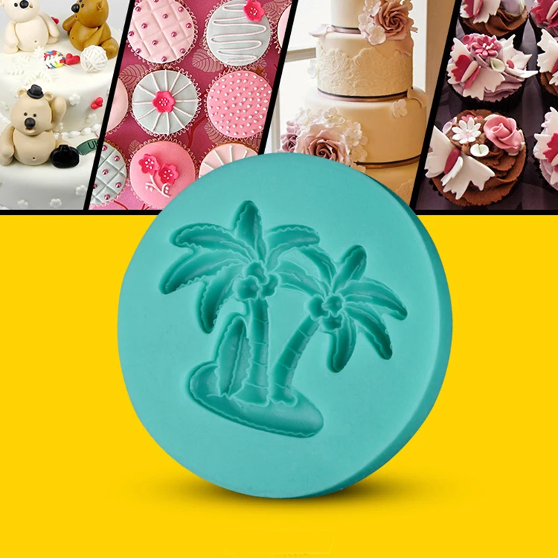

Mini Coconut tree shape silicon cake molds