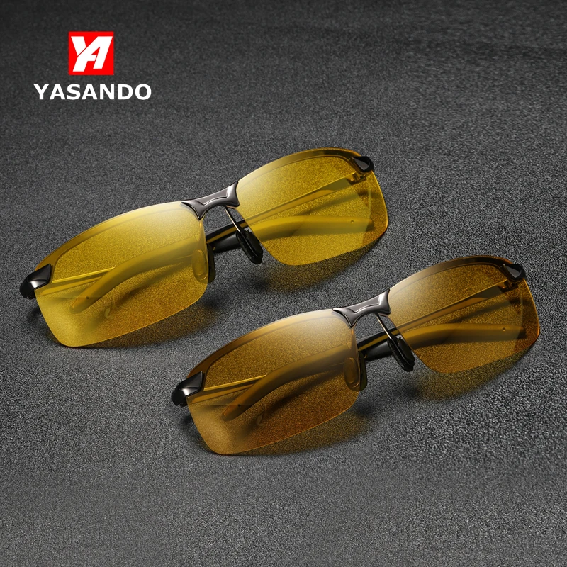 

YASANDO Photochromism Polarized Sunglasses Men Day and Night vision Glasses Alloy Frame Male Driver Glasses Eyewear GS3043