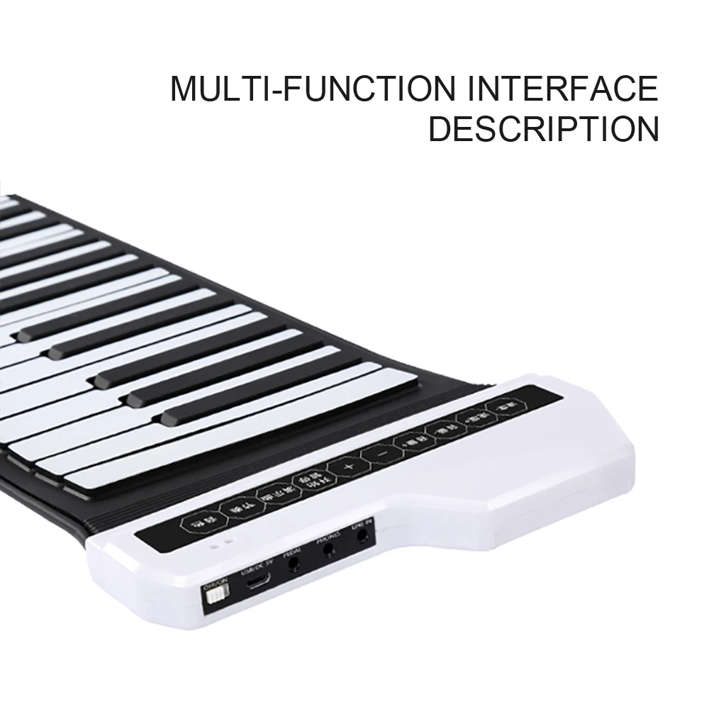 

HiFing 61/88 Keys Electronic Piano Keyboard Silicon Roll Up Piano Portable Flexible Foldable Keyboard for Beginner Rechargeable
