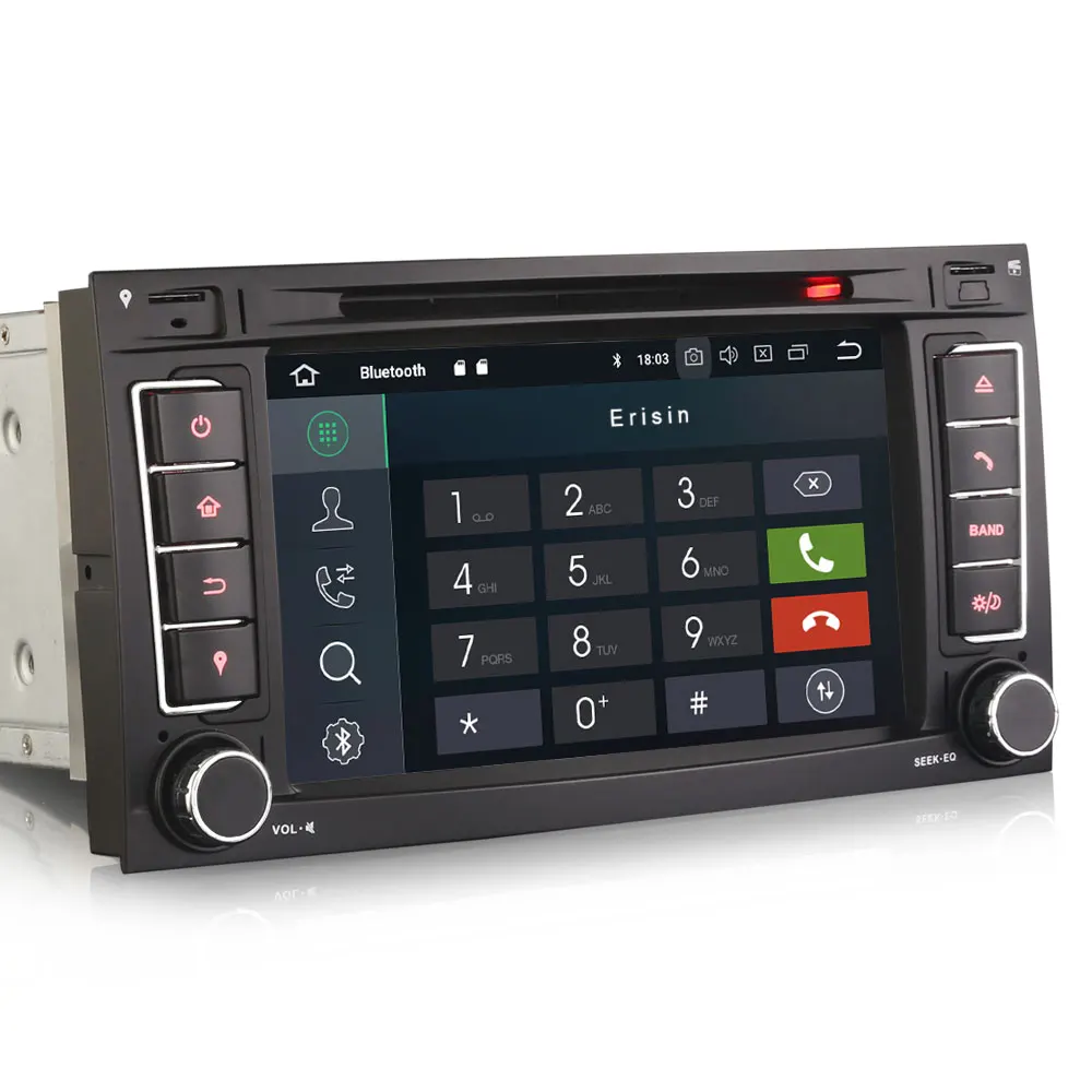 Erisin ES7856T 7 &quotAndroid 8 0 Восьмиядерный 4G RAM автомобильный DVD GPS радио DVR DAB + для VW TOUAREG 2004
