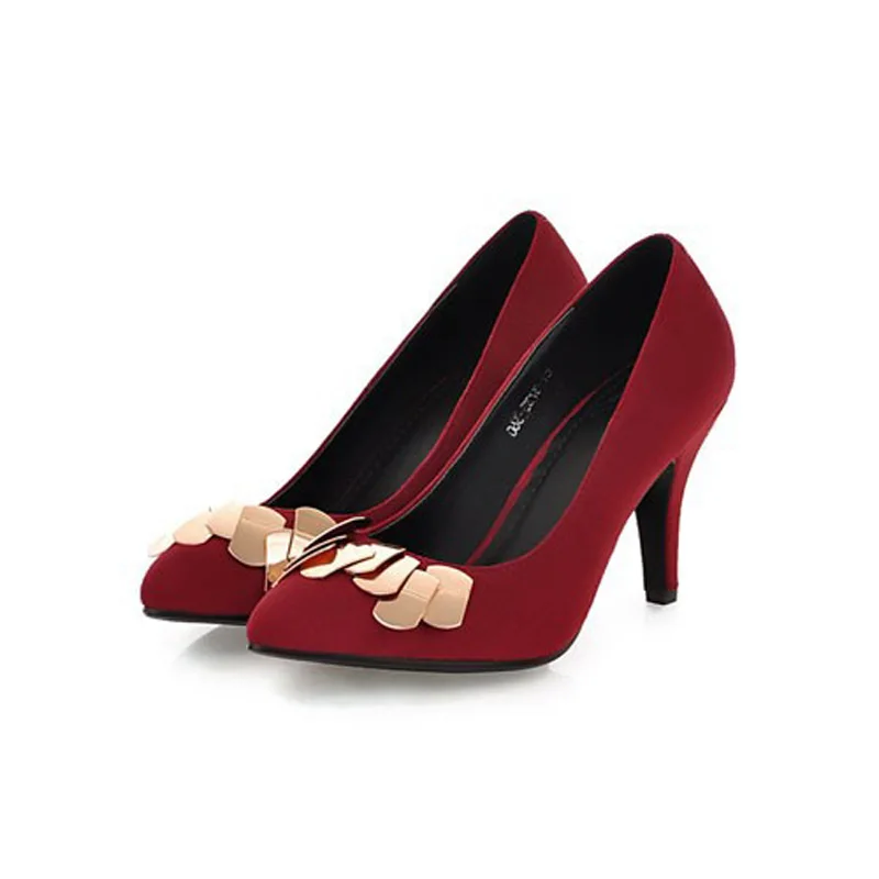 

ENMAYES  fashion Sequined Basic pumps pointed toe sexy thin heels shoes for ladies Slip-On grade scrub Spring/Autumn women pumps