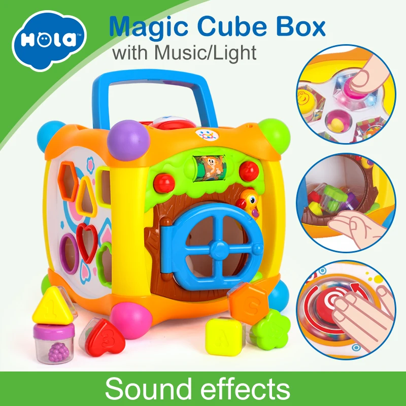 

Kids Learning Educational Toys Magic Talking Activity Cube Box Play Center with Lights, Music and More Functions Baby Toys 18m+
