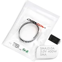 (50 pces) smd tvs diodos smaj5.0a smj5.0 400 w 5 v sma (DO-214AC) canal unidirecional 400 watts 5 volts