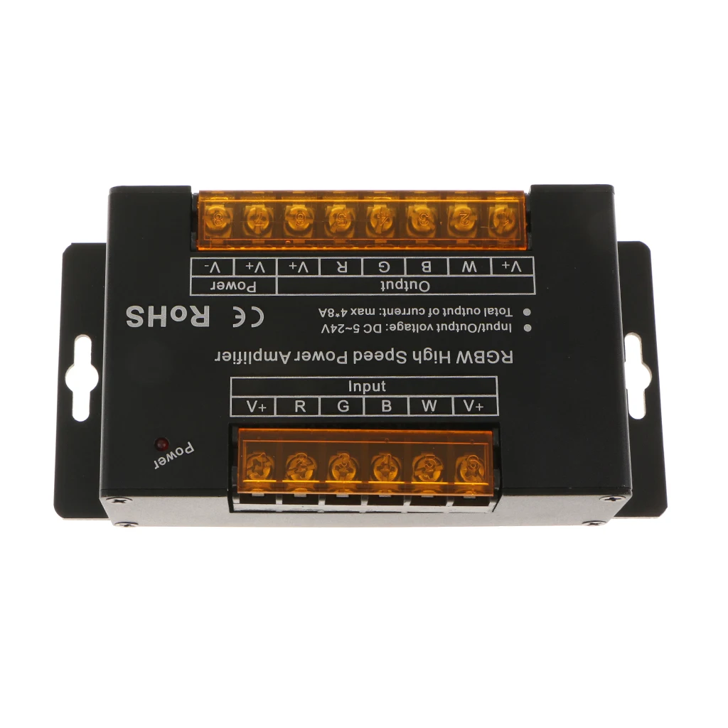 RGBW Amplifier Module LED Dimmer Controller for LED Strip Ribbon Light Lamps, DC 5V~24V, 32A