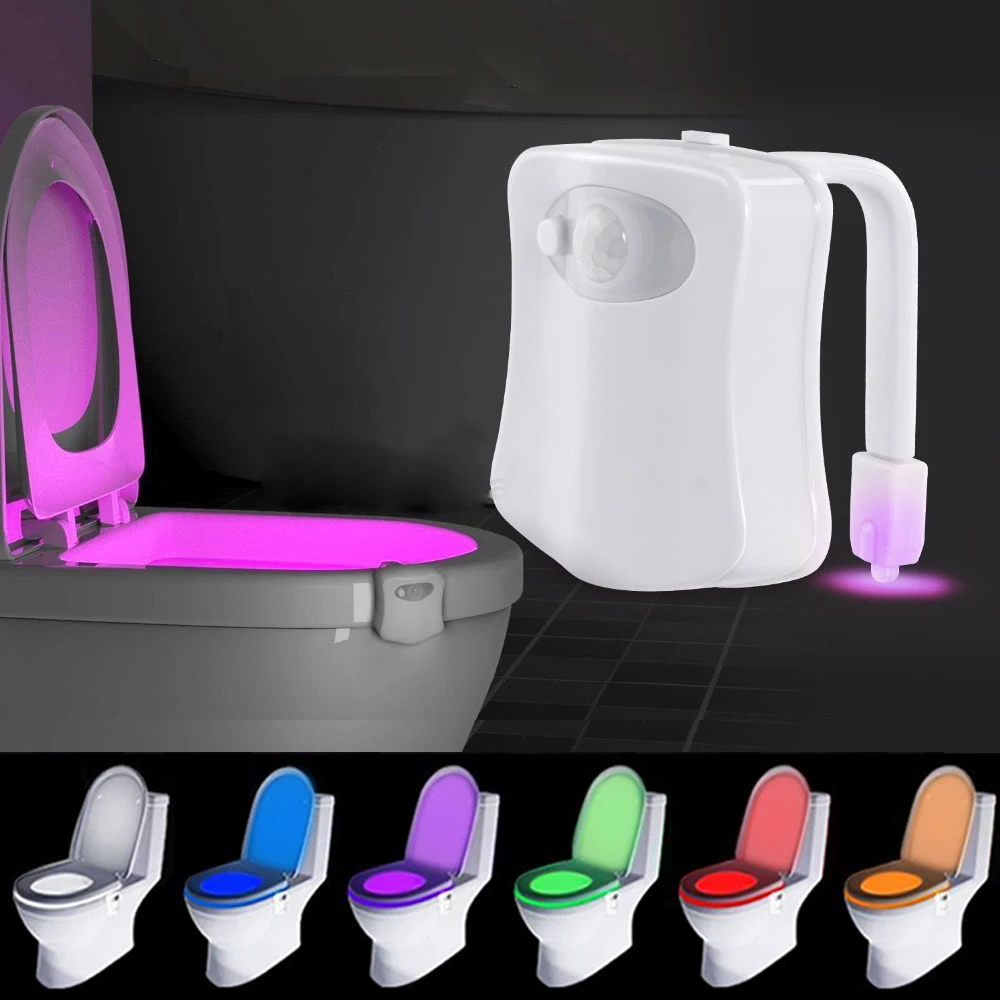 16 Цвета светодиодный Туалет ночь свет для маленьких детей светильник движение