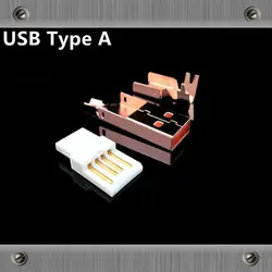 Позолоченный медный USB интерфейс тип A Тип B Мужской Разъем usb Разъемы адаптер для аудио кабель ЦАП принтер линия diy usb кабель