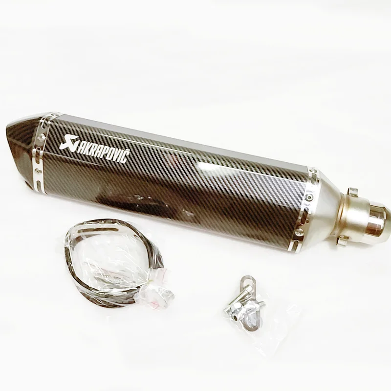 

Universal 51MM Motorcycle Akrapovic Exhaust Pipe With Muffler Moto Bike Pot Escape For Yamaha Honda KTM Kawasaki with DB killer