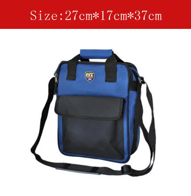Многофункциональная сумка для инструментов большого размера, сумка для инструментов с плечевым ремнем синего цвета