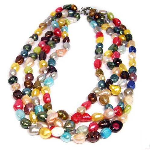 Natural Rainbow Pearl Necklace,20inches Statement Women's Handmade Real Freshwater Pearl Jewellery,New Free Shipping Natural Rainbow Pearl Necklace,20inches Statement Women's Handmade Real Freshwater Pearl Jewellery,New Free Shipping