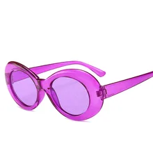 JURUI женские Овальные Солнцезащитные очки Ретро прозрачные солнцезащитные очки фирменный дизайн яркие цвета украшения очки UV400