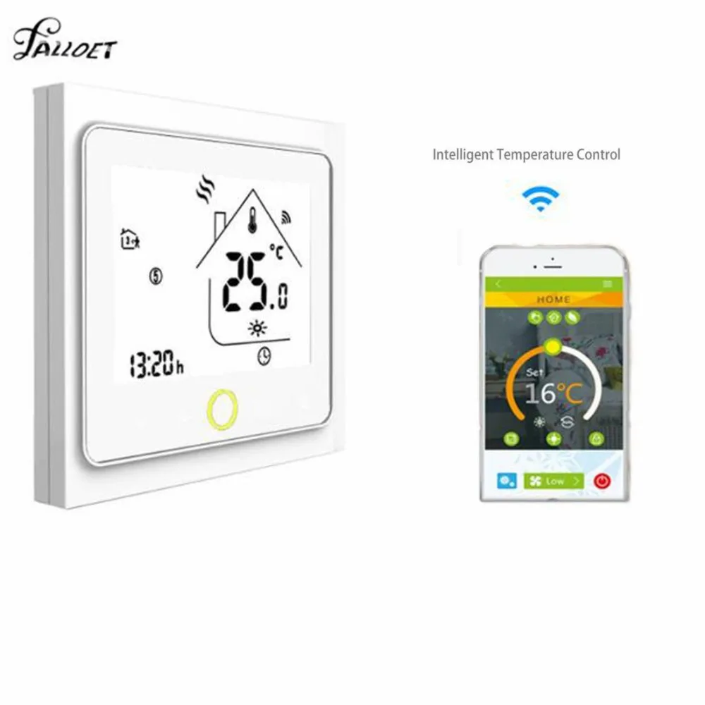 

WiFi Smart Thermostat Temperature Controller for Water/Electric floor Heating Water/Gas Boiler Works with Alexa Google Home