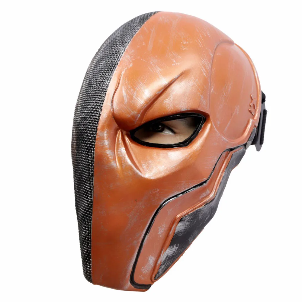 X-COSTUME маска детстроука из фильма Бэтмен Аркхэм Косплей высококачественный шлем происхождения шлем из ПВХ реквизит для косплея на Хэллоуин праздничная одежда
