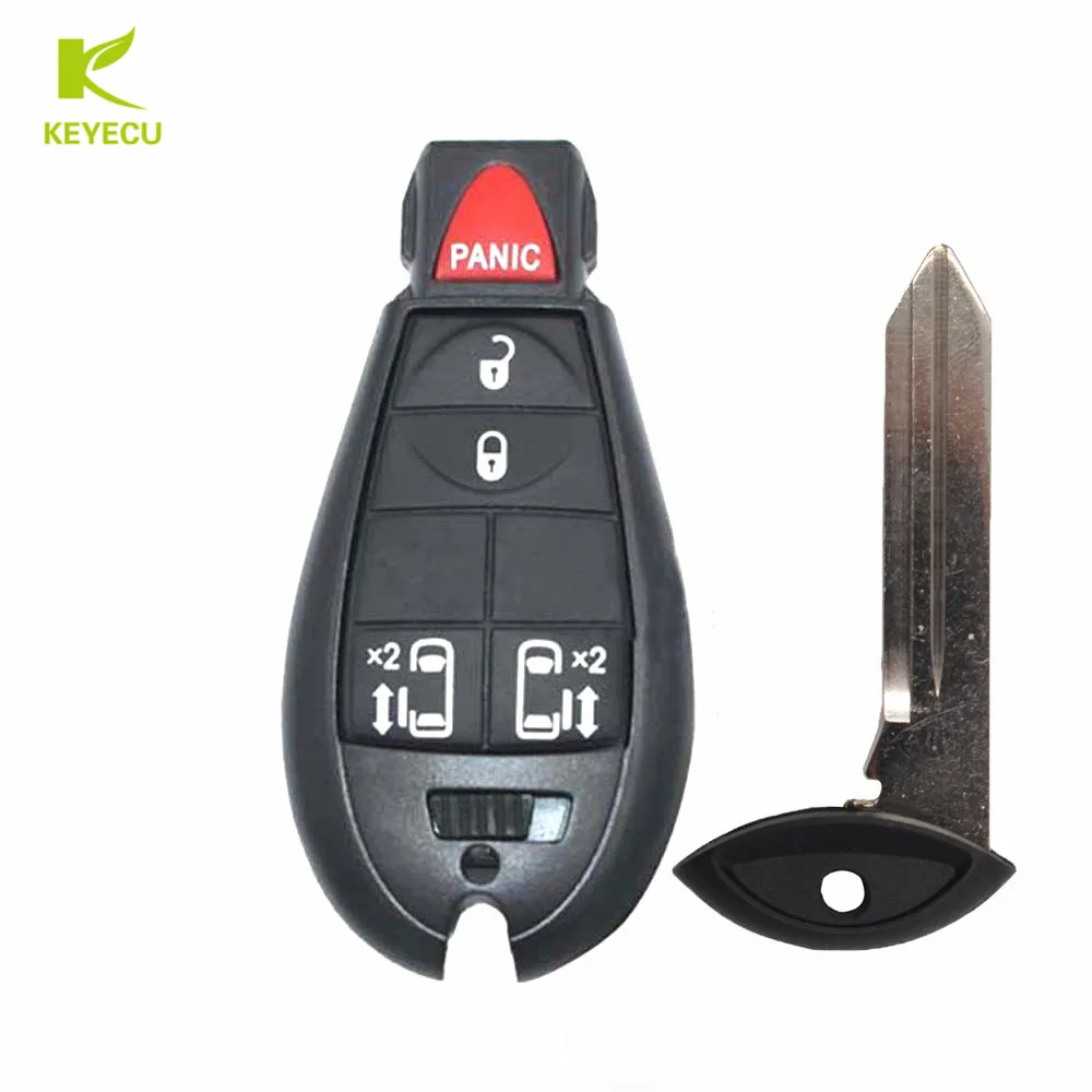 KEYECU Replacement Remote Control Key Fob 433MHz ID46 Chip For Chrysler