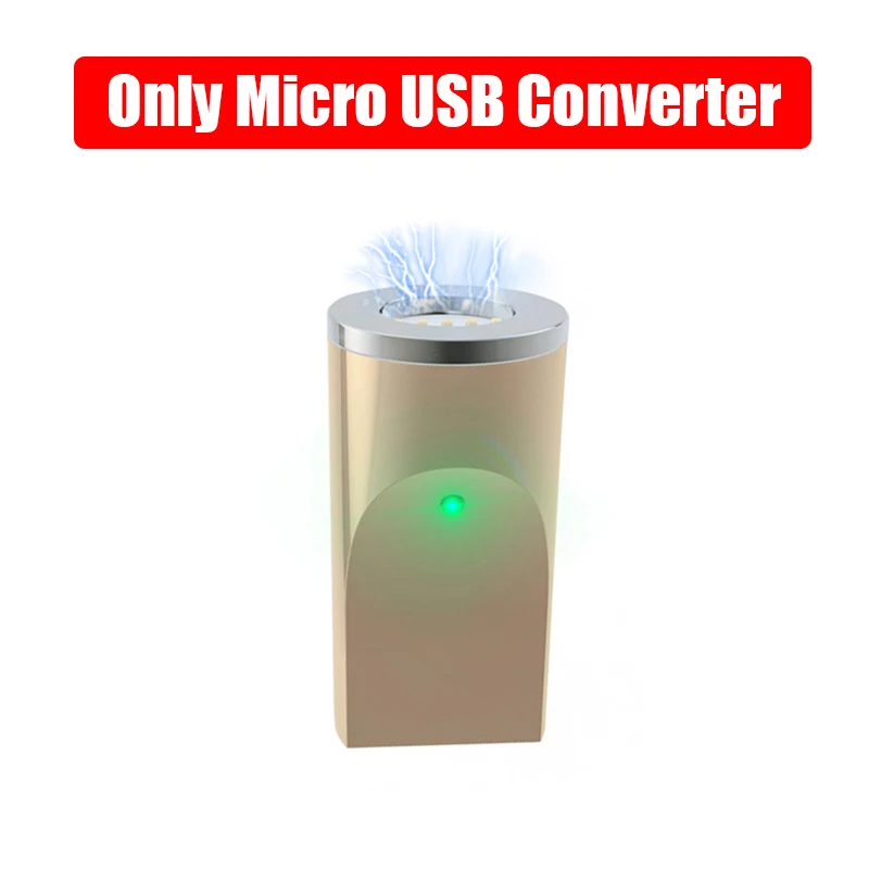 USB C Micro USB Magnetic Charging Data Adapter Converter for Huawei P20 P10 Samsung S9 S8 S7 HTC for Xiaomi Redmi smart phone - Цвет: gold micro