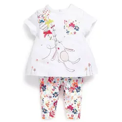 

Vaenait Baby Toddler Boys Girls Pajamas Bunny Sleepwear T-shirt Tops Floral Leggings Suit