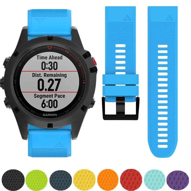 

ASHEI Easy Fit 26mm Wrist Strap For Garmin Fenix 5x Band Silicone Sport Watch Strap For Garmin Fenix 3 3HR Bracelet Watchbands
