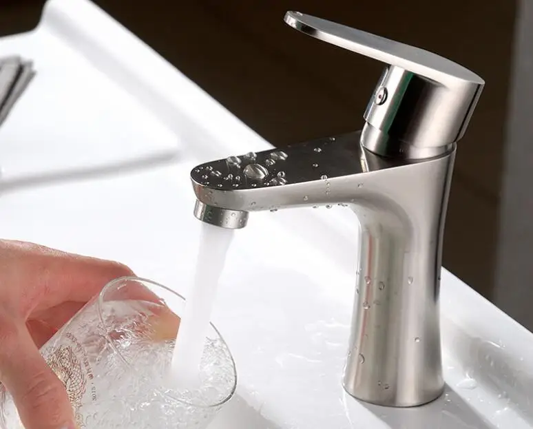 one handle sus 304 mixer bathroom sink faucets