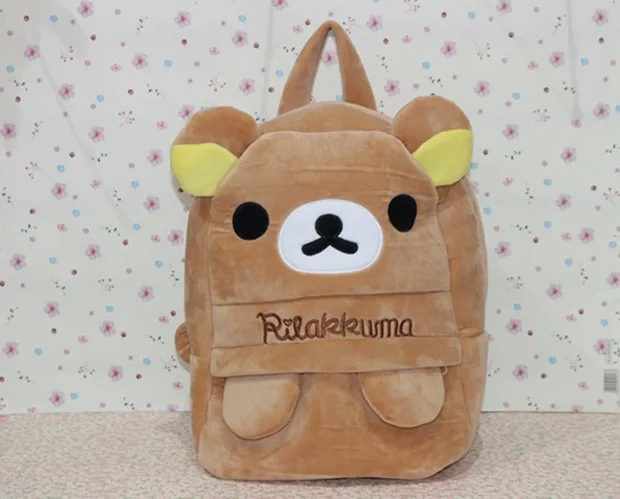 

rilakkuma plush backpack, rilakkuma school bag, rilakkuma bear shoulder bag, best gift for children