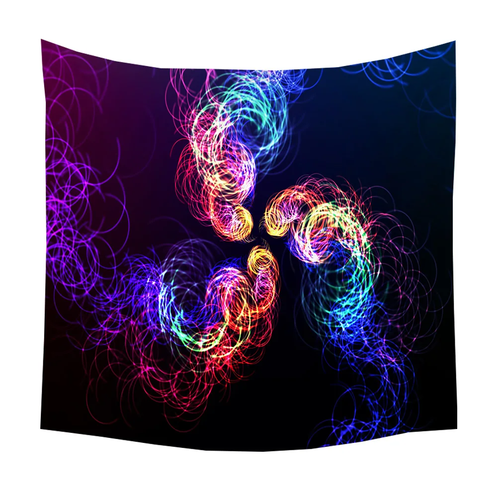 Boniu психоделический гобелен линия/Галактический напечатанный настенный красочный художественный ковер из космоса декоративный гобелен для гостиной