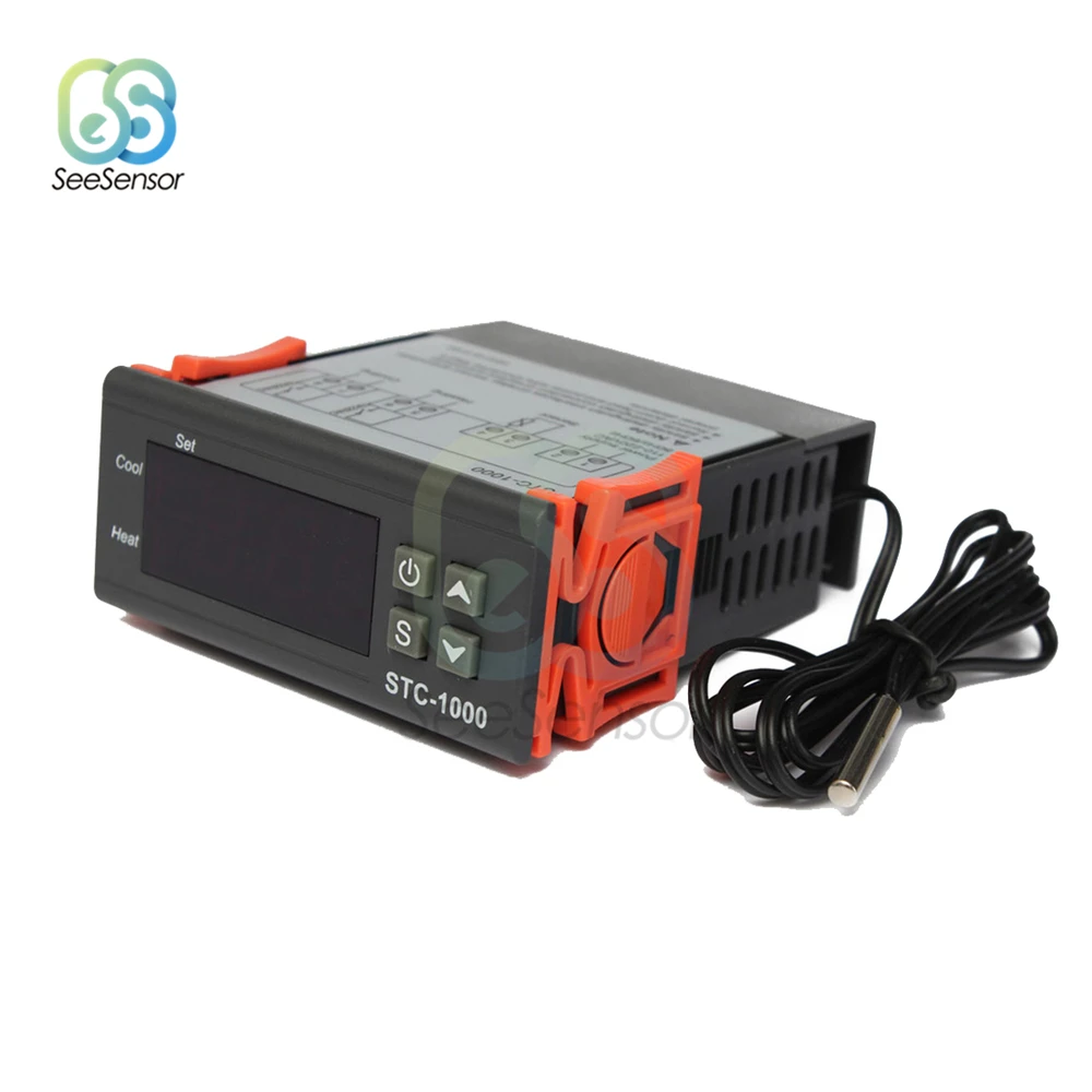 

STC-1000 24V LED Digital Temperature Controller Thermoregulator Thermostat With Heater And Cooler For Incubator
