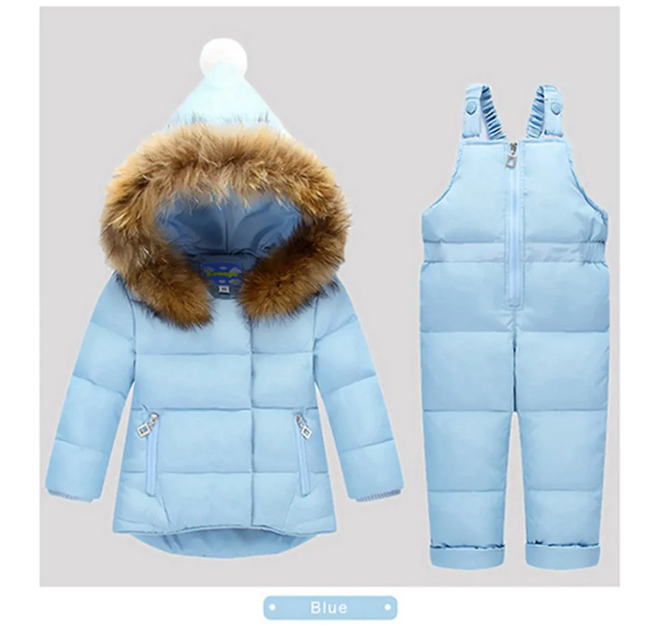 Детский пуховик+ штаны, зимняя Лыжная одежда для малышей комплект одежды для детей, парка для маленьких мальчиков и девочек зимний комплект, теплая одежда, костюм