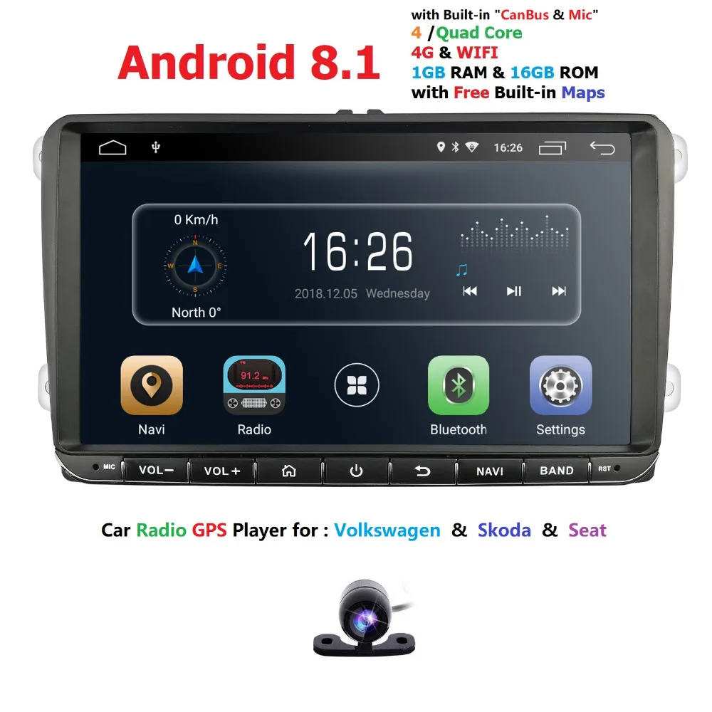 

Hizpo 9inch Capacitive Touch Screen Car NO DVD Player For VW Volkswagen SKODA GOLF 5 Golf 6 POLO PASSAT B5 B6 JETTA TIGUAN 2 din