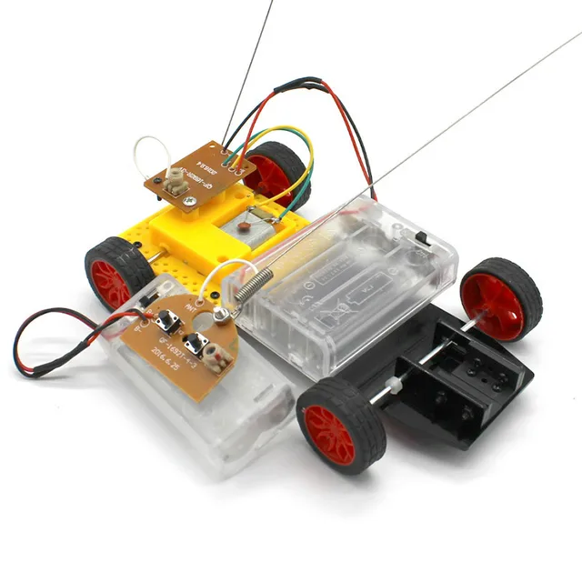 DIY Mini 4WD Remote Control Car Electric Motor Plastic Chassis