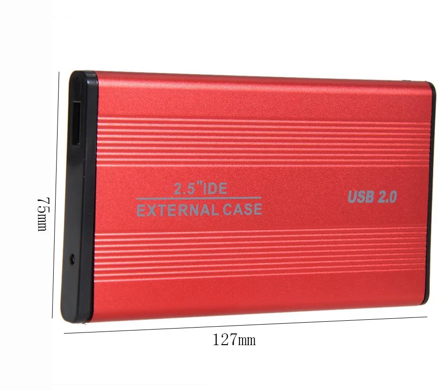 Горячая 2,5 дюймов HDD внешний корпус металлический внешний ящик для хранения Sata для USB 2,0 жесткий диск с USB кабелем