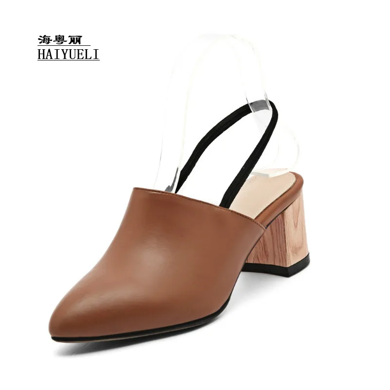 

Top Product Women Shoes Genuine Leather Pure Handmade Thick Heel Women Sandals Thick Heel High Heels Shoes