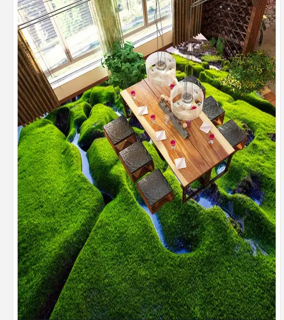 moss felsen meer boden badezimmer schlafzimmer 3d boden tapete 3d