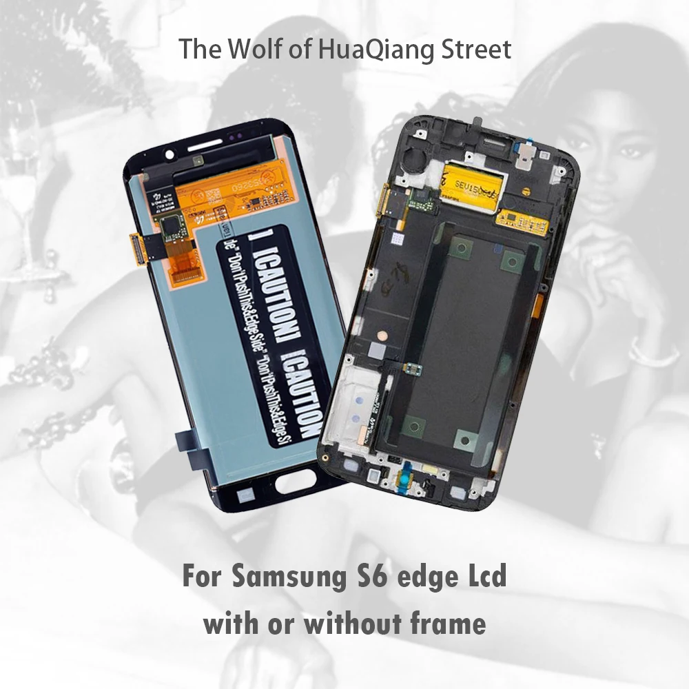 

AAA Original Best Amoled Lcd Touch Screen for Samsung Galaxy S6 Edge G925F Display Replacement with or without frame free gift