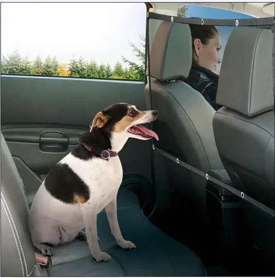 

115 x62cm Solid Pet Dog Cat Travel Car Van Safety Isolation Net Guard Front Back Seat Barrier Mesh