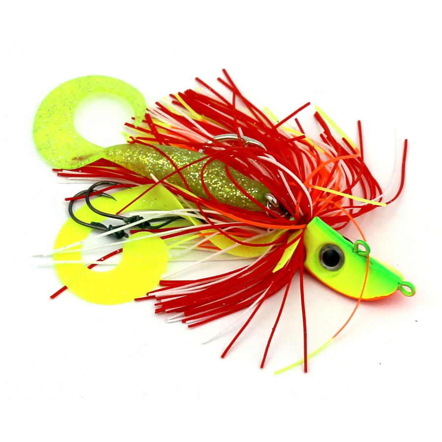 2016 New Jig head Fishing lure with hook Sequins Metal Lure Sea Fishing