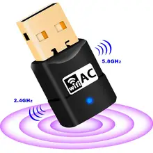 2,4G/5,8G беспроводной аудио приемник передатчик мини USB беспроводная сетевая карта Wifi приемник 600 Мбит/с беспроводной адаптер для ПК