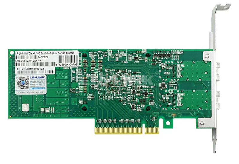 LR-LINK 9812AF-2SFP+ двойной порт 10 Гб ethernet волоконно-оптическая сетевая карта PCI Express x8 сетевой адаптер для сервера lan nic