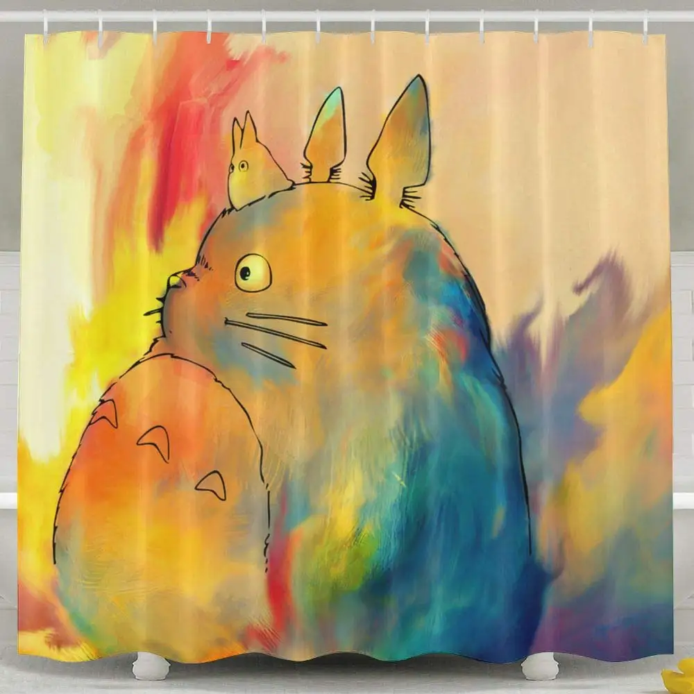 

My Neighbor Totoro Bath Curtains Shower Curtains Waterproof Polyester Blackout Draperies Window